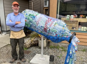 Clasic Plastic marine debris art by Pete Clarkson