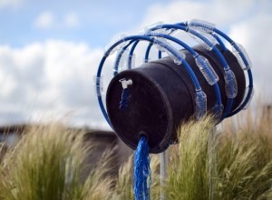 Plastic Water, marine debris assemblage, part of the Tofino Float'em Garden by Pete Clarkson