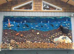 Marine debris mural by Pete Clarkson